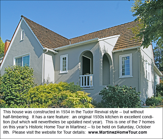 A 1935 Tudor Revival Home on Pine Street in Martinez, California.